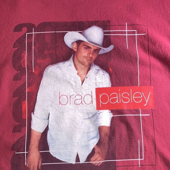 Brad Paisley : 2005 World Tour T Shirt Large Size ( L ) Red Unisex - Picture 5 of 9